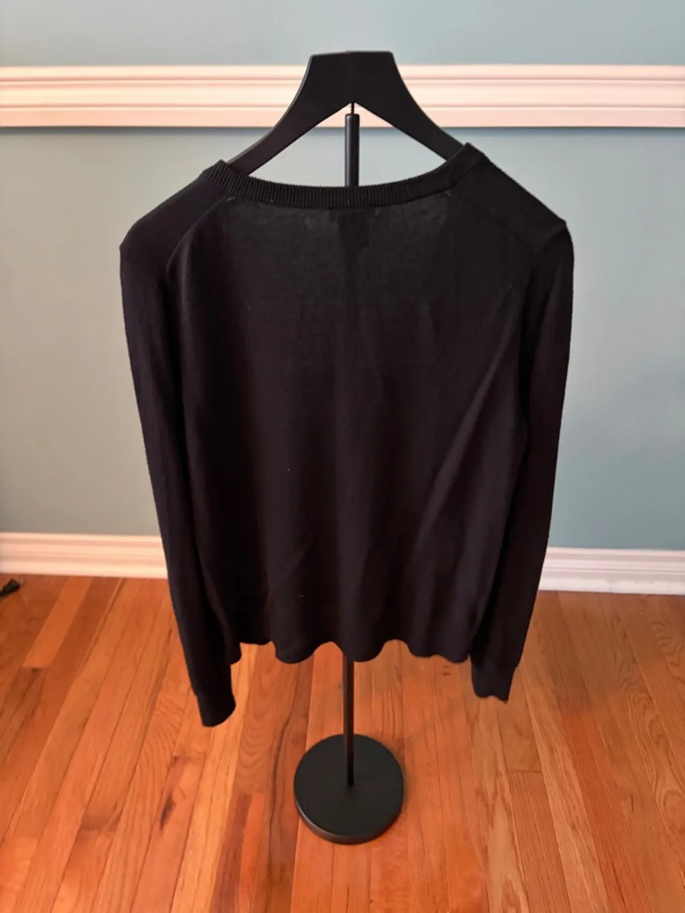 Ann Taylor Black Button-Front Cardigan - Picture 2 of 3